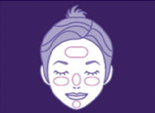 鼻・両頬・あご・額に分けて塗布