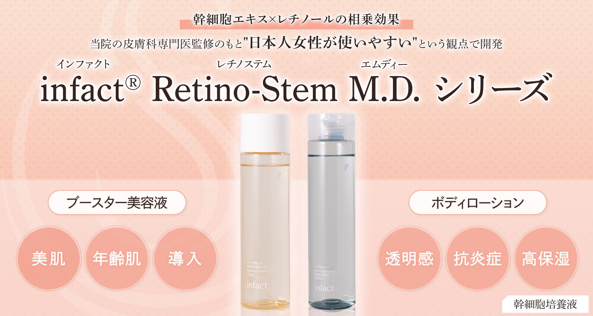 infact® Retino-Stem M.D. シリーズ（インファクトレチノステム M.D. シリーズ）