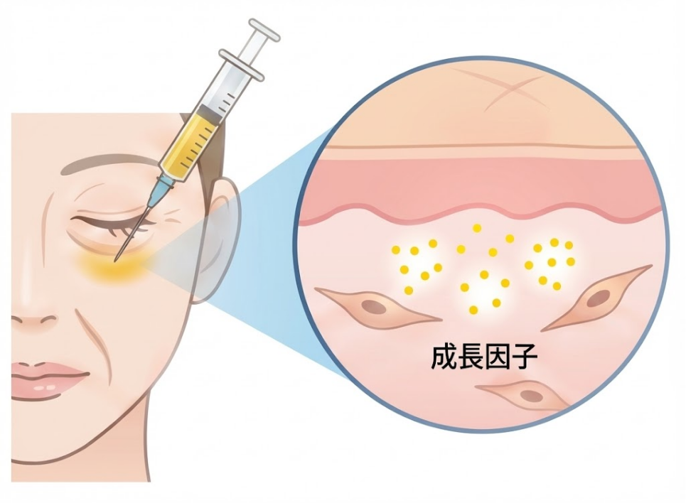 成長因子の作用により、皮膚組織の土台の状態を整える